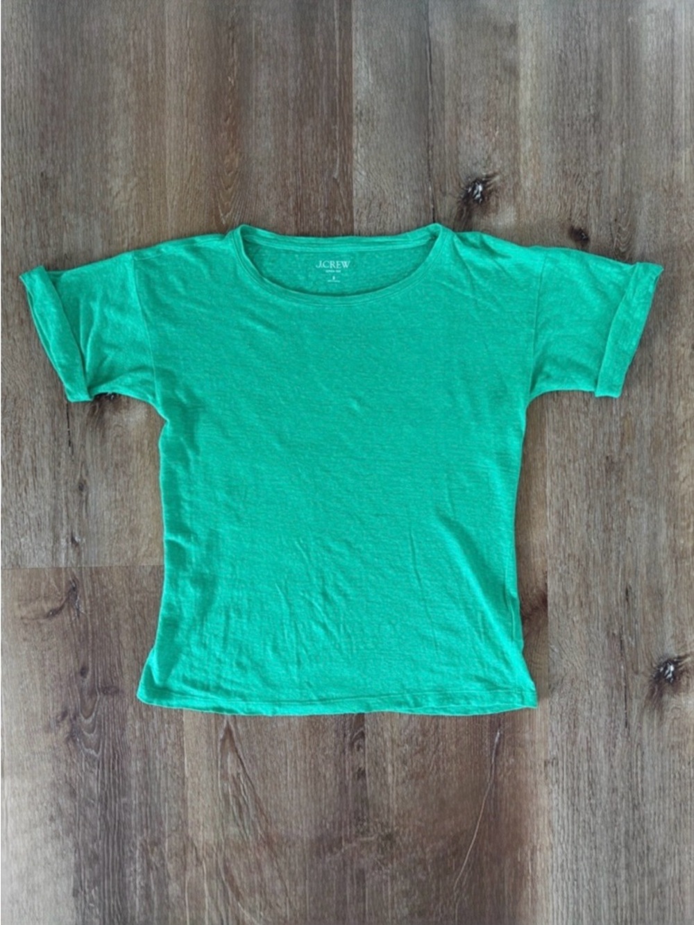 NWOT J.Crew Linen T-shirts in Island Green Size: S| Summer, Casual, Relaxed